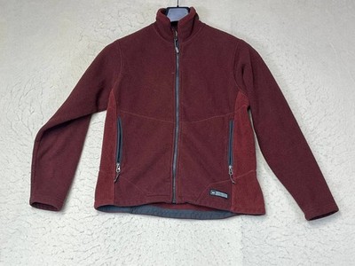 REI Jacket Orange Full Zip Polartec Fleece Outdoors Hiking S-M See Pics