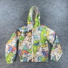 Nickelodeon Rugrats Jacket Youth 14/16 Multicolor Cartoon Hooded Full Zip 2022