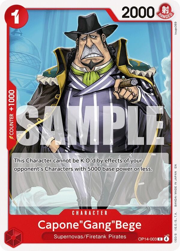 Capone"Gang"Bege OP14-003 English C The Azure Seas Seven One Piece Card Game