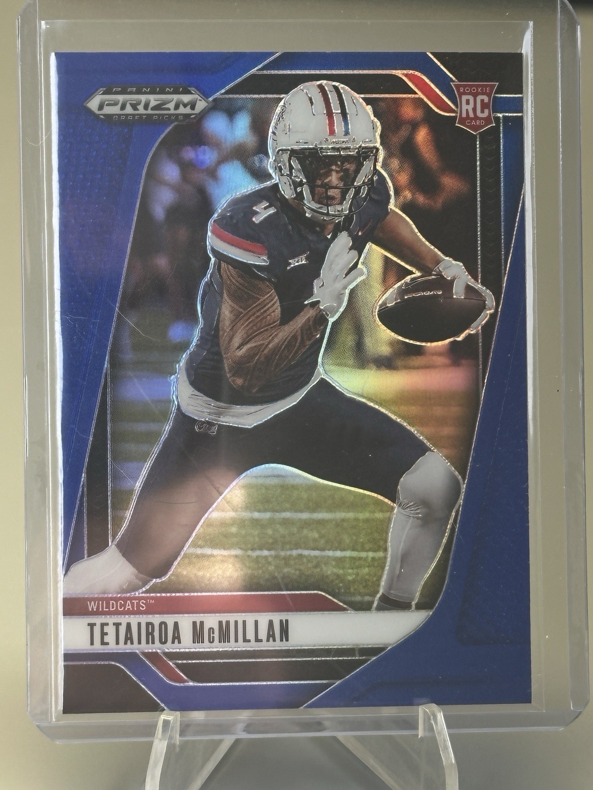 2025 Panini Prizm Draft Picks Tetairoa McMillan RC #8 Blue Prizm #/249 Arizona