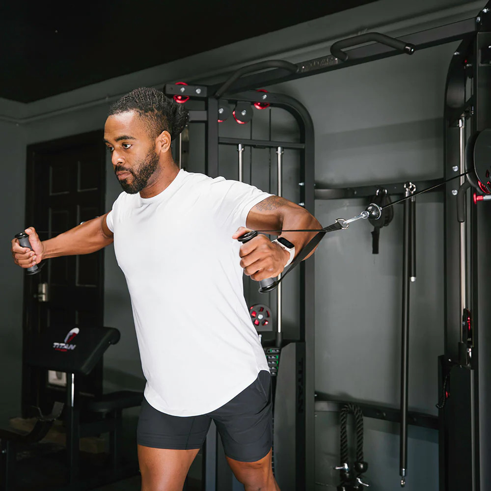 Titan Fitness Functional Trainer, Cable Crossover Machine, 200 LB