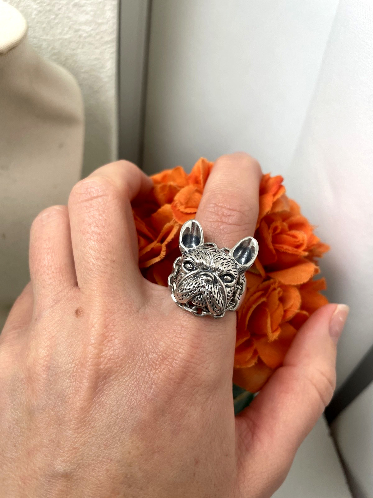 HEAVY LARGE SOLID 925 STERLING SILVER MODERNIST B… - image 2