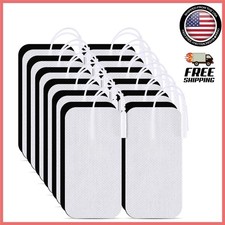 24 Pcs TENS Unit Pads 2"x4" - Reusable Latex-Free Electrode Pads for Pain Relief