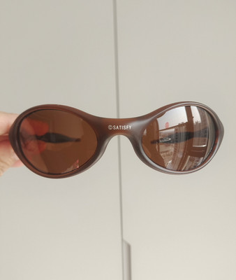Vintage Oakley JACKET X SATISFY Prizm Sunglasses Lightweigh Brown Frames