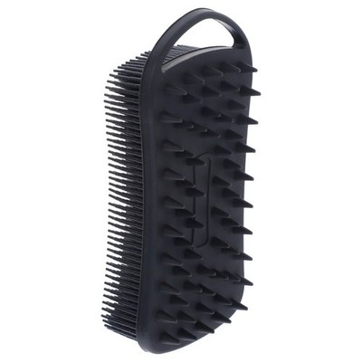 Black Silicone Body Scrubber Dual Sided Bath Shower Brush