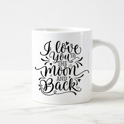 I Love You to the Moon and Back Mug Sweet Romantic Coffee Cup Gift for Lovers