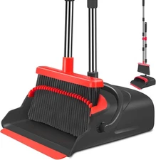 kelamayi Upgrade Broom and Dustpan Set, Broom with Dustpan Combo Set, Large Size