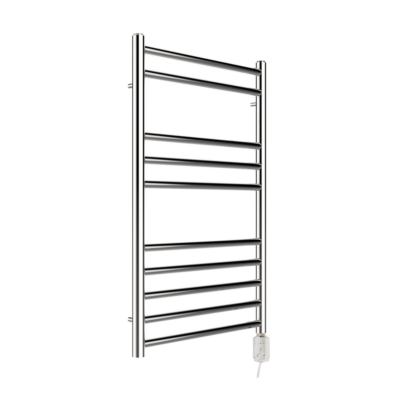 Electric Towel Rail Polished Stainless Steel Thermostatic 150W 500mm x 800mm