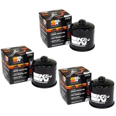 Ölfilter Set 3 Stück K&N KN-204 für Honda Kawasaki Suzuki Triumph Yamaha