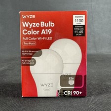 Wyze Bulb Color A19 Smart Led Bulbs - Two Pack 2 Bulbs - Open Box