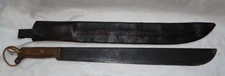 True Temper U.S. 1945 WWII Machete w/ Legitimus Collins & Co Leather Sheath