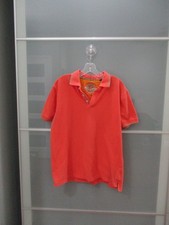 Robert Graham Polo Shirt Short Sleeve Orange Contrast Collar Trims Men Sz M