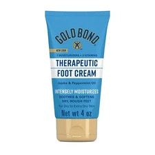 Gold Bond Therapeutic Foot Cream, 4 oz., With Jojoba & Peppermint Oil, Foot Mois