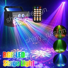 DJ Disco Party Lights RGB LED Stage Strobe Light Laser Projector Show Lighting