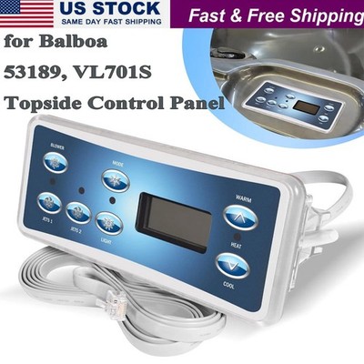 Replace for Balboa 53189, VL701S Topside Control Panel with 7-Button & Connector