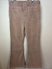 Y2K American Eagle Super High Rise Flare Corduroy Pants Womens 14 Brown Stretch