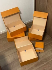 LOUIS VUITTON Empty Box Orange Gift Box Brand Size Orange Case Set of 7