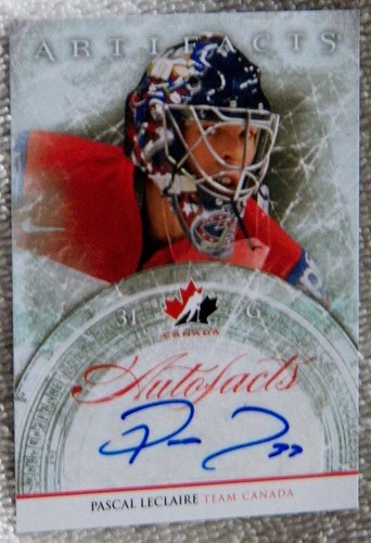 Columbus Blue Jackets Pascal Leclaire Signed 12/13 Artifacts Team Canada Auto - 第 1/1 張圖片
