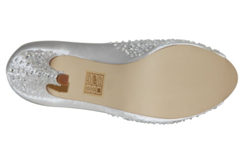 HBH Brautschuhe aus Satin, mit Strass-und Schmucksteinverzierung,10cm Absatz - Bild 5 von 13