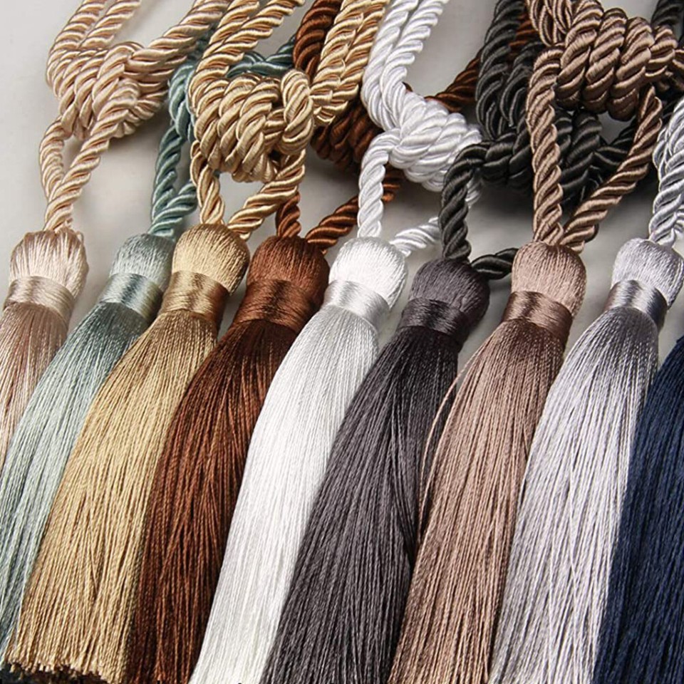 3 Pieces Vintage Curtain Tie Rope Polyester Dining Room Curtains eBay