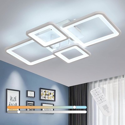 Smart Home 54W Dimmbare Deckenleuchte LED Deckenlampe Schlafzimmerlicht Dimmer