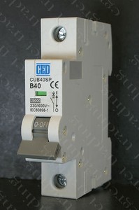 CUB40SP CED 40a Type B Single Pole MCB Unused