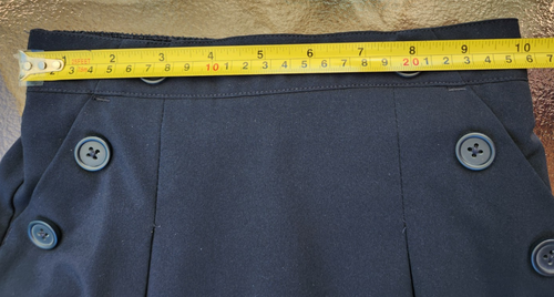 NAUTICA UNIFORM SKORT, Navy Blue Pull Up, Elastic Waist Back, Buttons,Girl's 5 - Picture 8 of 11