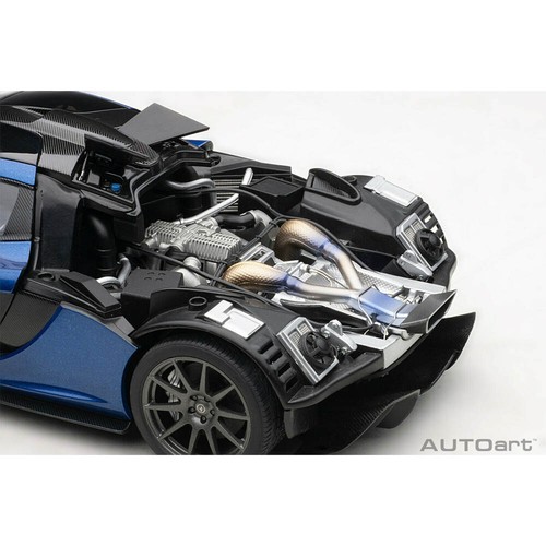 2013 McLAREN P1 AZURE BLUE COMPOSITE 1:18 by AUTOart 76061 BRAND NEW IN BOX RARE - Picture 8 of 11