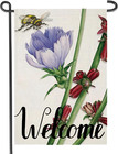 Spring Garden Flag Seasonal 12X18 Double Sided Vertical Decor, Watercolor Chicor
