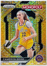 2024 Prizm Monopoly WNBA Cameron Brink Gold Millionaire Shimmer 114/500 RC