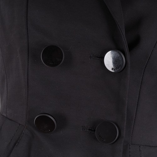 GUCCI Vintage 2007 Women Black Polycotton Corset Design Short Blazer Jacket IT40 - Picture 5 of 12
