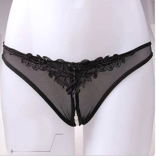Size 8-10 G String Sexy Crotchless Underwear Pearl Thong Lingerie Panty Gift Red - Picture 5 of 49