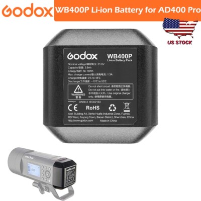 Godox WB400P Battery Replacement 2600mAh 21.6V Li-ion Battery for