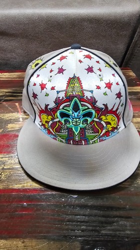 Rare Adidas Comix Collection New Orleans Hornets Vintage Bullet Hole Hat Size 8 - Picture 3 of 11