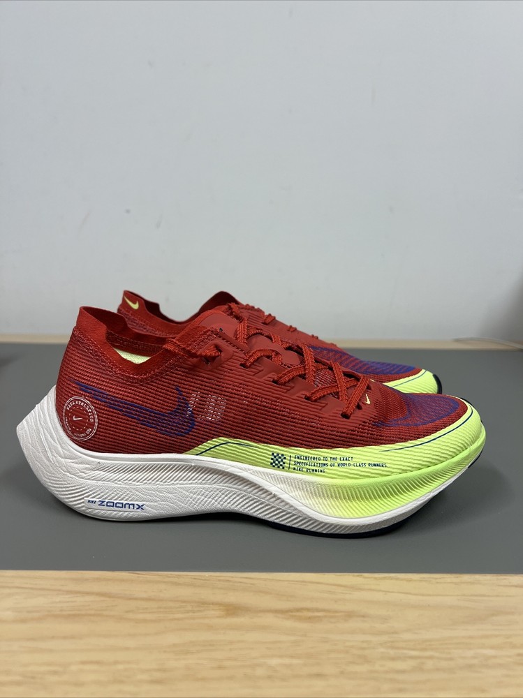 Nike Mens ZoomX Vaporfly Next% 2 Running Shoes Red Clay Game Royal DX3371-600