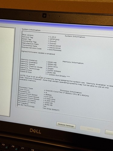 (Lot of 3) Dell Latitude 7490 14" FHD Intel i7-8650U 1.90 GHz 8gb Ram No SSD - Picture 2 of 7