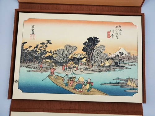 Vintage 53 Stations of the Toikado by Hiroshige Woodblock Art Print Book LARGE - Picture 6 of 11