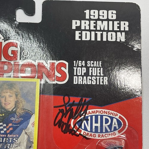Racing Champions 1:64 Dragster 1996 SHELLY ANDERSON Diecast Car Autographed - Picture 5 of 6