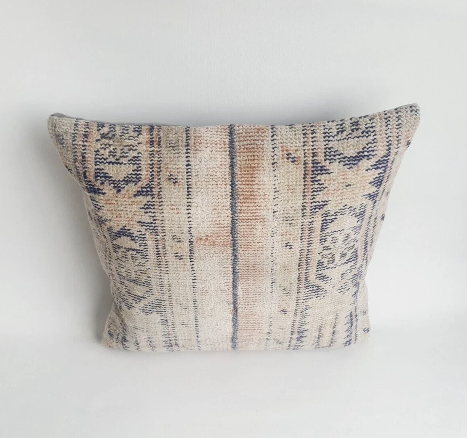 Patchwork Turkish Rug Pillow Cover , Bohemian Ethnic Pillow , Vintage Pillow - Image 2 of 4