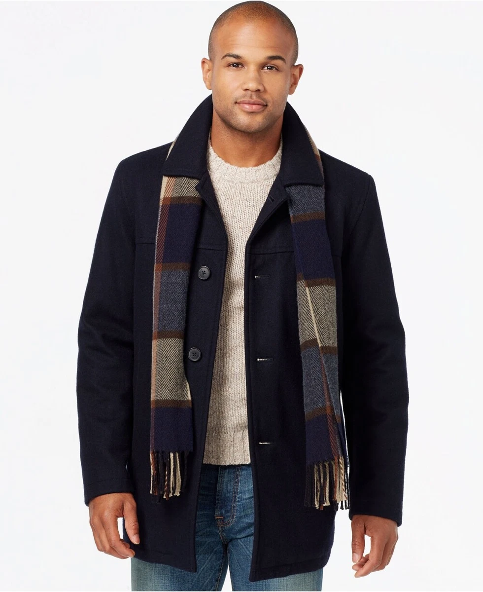 Tommy Hilfiger Men&#039;s Wool Blend Peacoat Scarf 3 Colors Sizes $275 | eBay