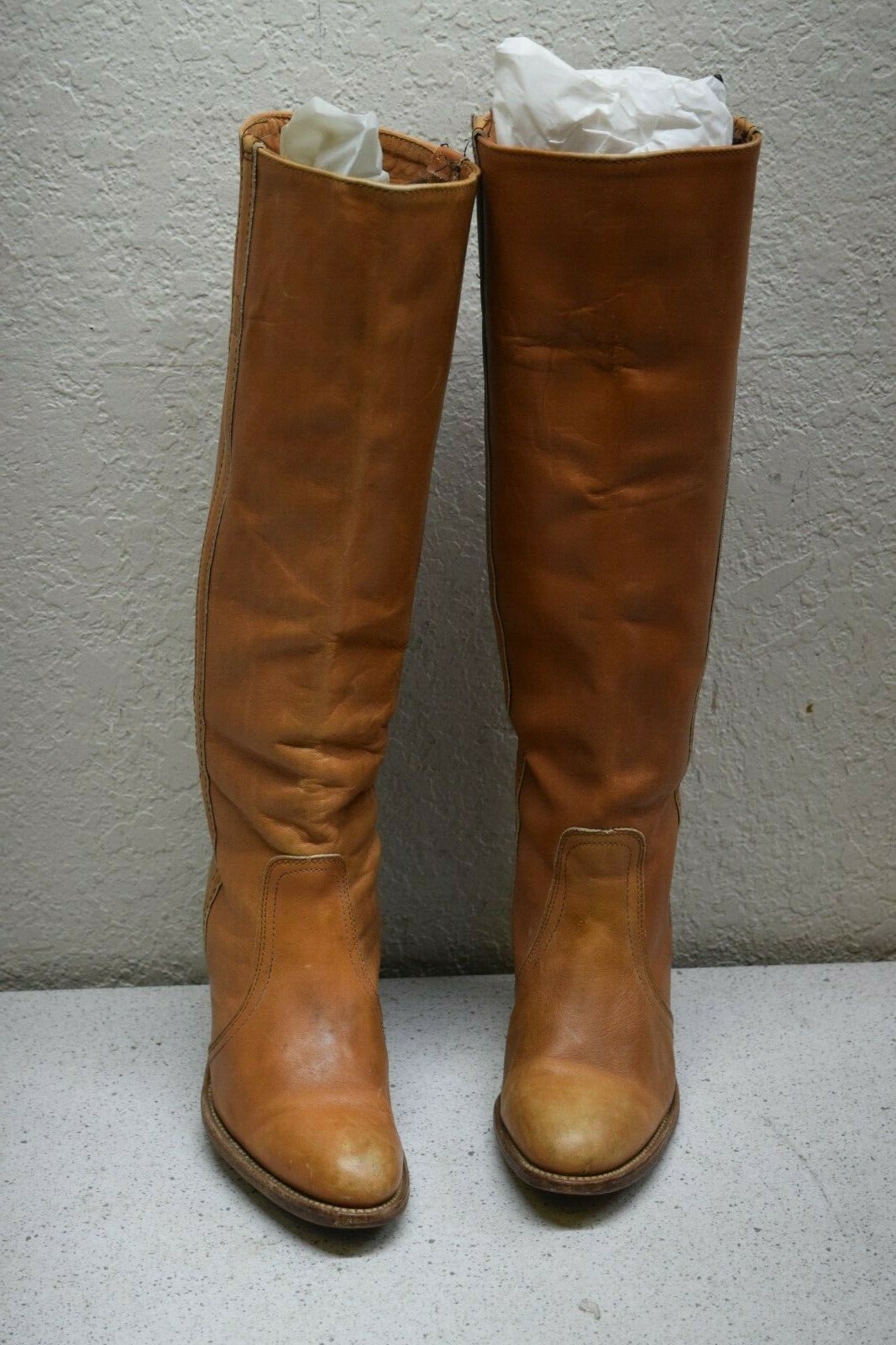 Frye 8B Womens Brown Leather Tall Leather Boots with Heels Cowgirl Boots c856e5 Frye 8B Womens Brown Leather Tall Leather Boots with Heels Cowgirl Boots c856e5