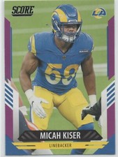 2021 Panini Score PURPLE #254 Micah Kiser LOS ANGELES RAMS parallel Insert 37