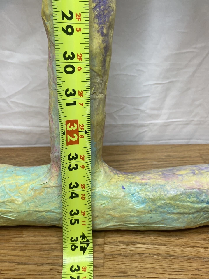 Letrero de paz tie-dye de colección GRANDE 36 pulgadas de diámetro papel maché arte psicodélico RARO Foto 4 de 4