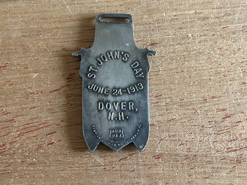 St Omer Commandery Watch FOB Knights Templar Boston 1913 St Johns Day Dover Vtg - Picture 7 of 18
