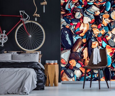 3D Colored Stones 6242 Wallpaper Mural Paper Wall Print Indoor Murals CA Sinsin