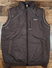 Umbro Canvas Soccer Vest Mens Large Gray Full Zip Coach