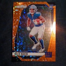 2024 Panini Prizm 💎#370 Malik Nabers RC Orange Disco Prizm SP New York Giants💎
