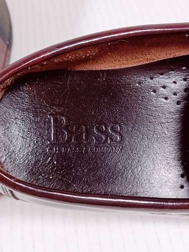 GH Bass Men's 8D Waltonbur Oxblood Leather Penny Loafers Non Marking Soles - Imagen 8 de 9