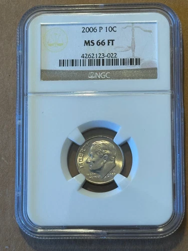 2006-P ROOSEVELT DIME NGC MS66 FT