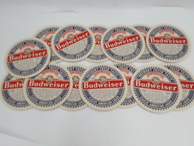 (14) Budweiser Classic American Lager Round Coasters Drink mats